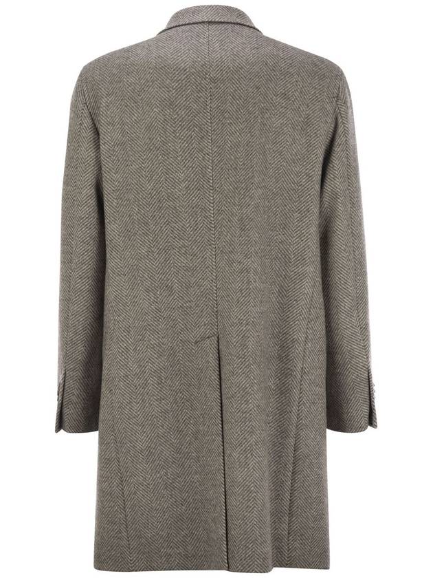 Herringbone coat in virgin wool and cashmere - TAGLIATORE - BALAAN 2