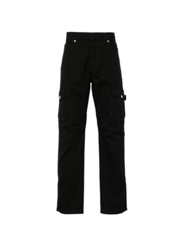 Logo Patch Cargo Jeans Black - BALMAIN - BALAAN 1