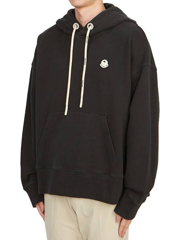 Logo Patch Hoodie Black - MONCLER - BALAAN 3