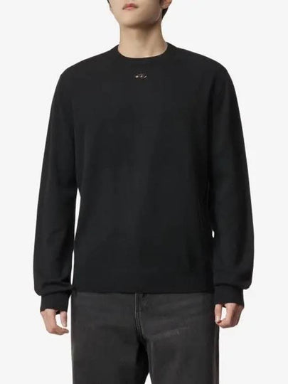 K-Vieri Logo Embroidery Sweatshirt Black - DIESEL - BALAAN 2