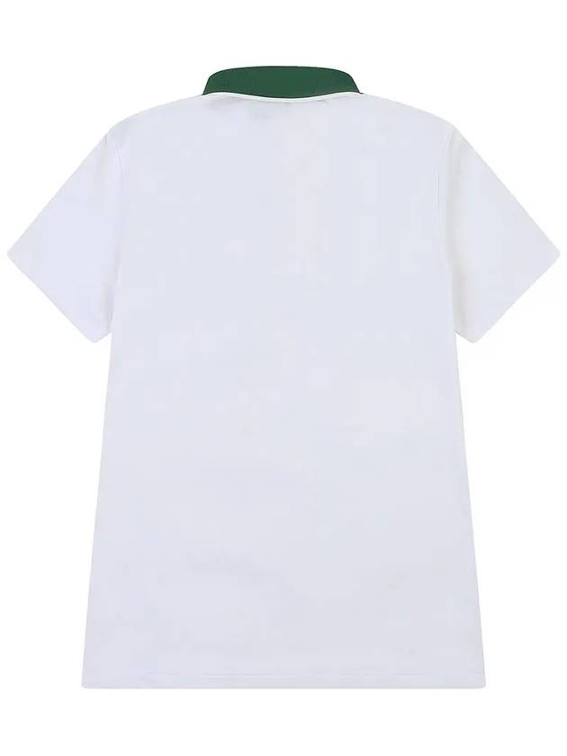 POLY SQUARE MESH GOLF T-SHIRT WHITE - WHITEBALL - BALAAN 8