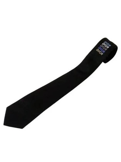 Multi Silk Tie Black - DIOR - BALAAN 2