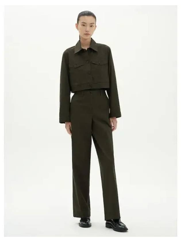 Women s Patton Wide Straight Fit Pants Trousers Dark Olive Domestic Product GM0024060765813 - THEORY - BALAAN 1