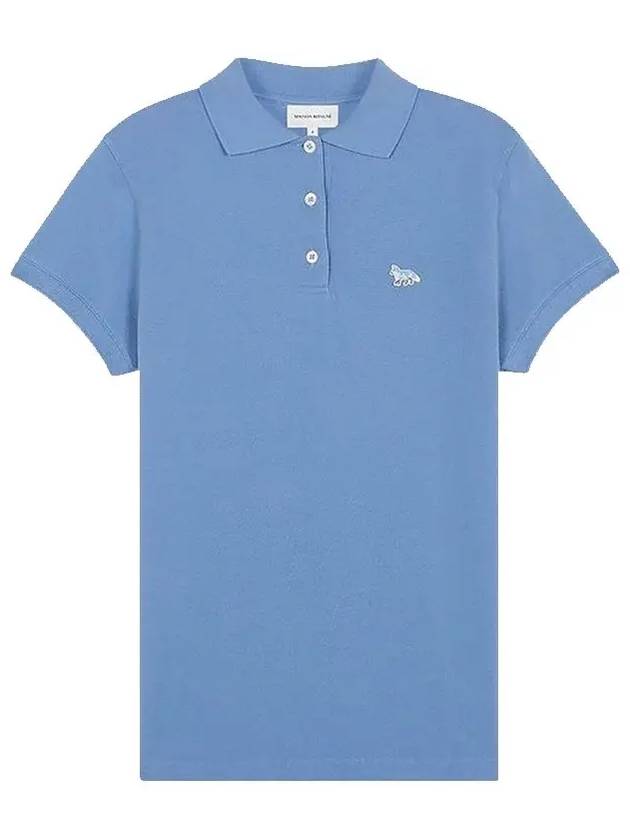 Baby Fox Patch Regular Polo Shirt Blue - MAISON KITSUNE - BALAAN 2