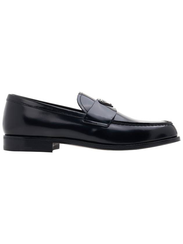 Brushed Leather Loafers Black - PRADA - BALAAN 3