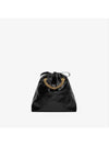 Crush Small Leather Shoulder Bag Black - BALENCIAGA - BALAAN 3