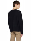 Lamar Wool Crewneck Knit Top Black - THEORY - BALAAN 3