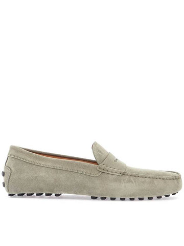 beige suede driving moccasin for men with rubber sole - TOD'S - BALAAN 1