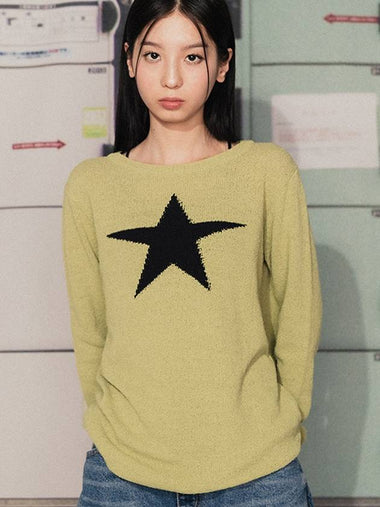 star boucle knit green - HIGH SCHOOL DISCO - BALAAN 1