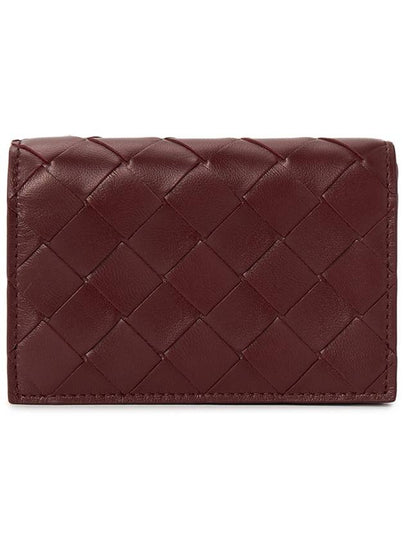 Intrecciato Flap Business Card Wallet Cherry - BOTTEGA VENETA - BALAAN 2