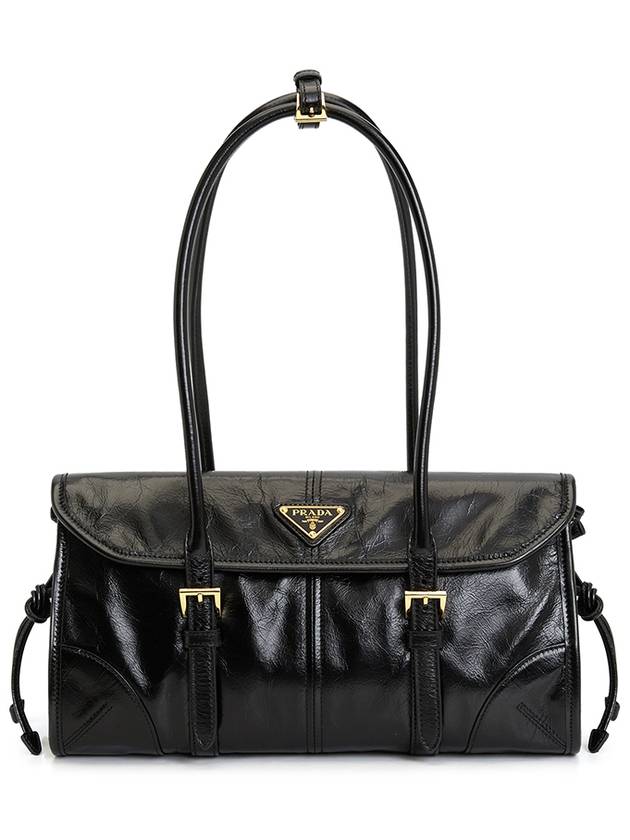 Medium Leather Tote Bag Black - PRADA - BALAAN 2