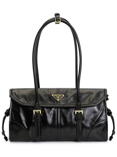 Medium Leather Tote Bag Black - PRADA - BALAAN 2