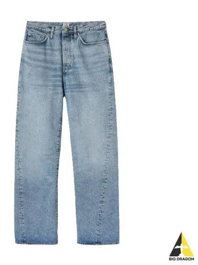 Women's Twisted Seam Denim Straight Jeans Blue - TOTEME - BALAAN 2