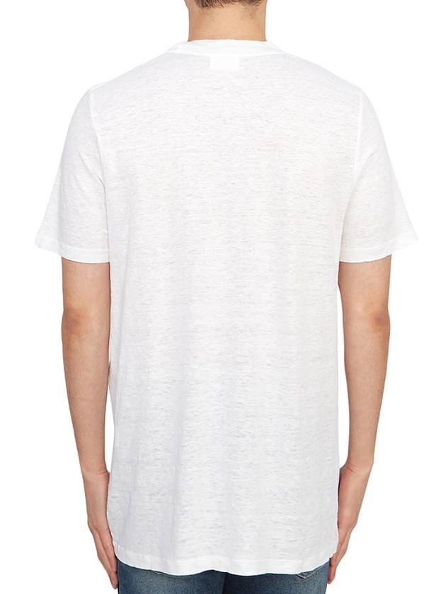 Karman Logo Print Linen Short Sleeve T-Shirt White - ISABEL MARANT - BALAAN 4