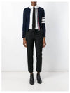 Cashmere Crew Neck Cardigan Navy - THOM BROWNE - BALAAN 6