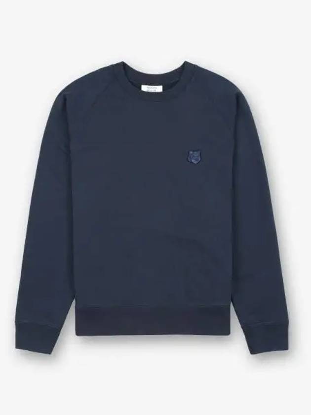 Bold Fox Head Patch Oversized Sweatshirt Navy - MAISON KITSUNE - BALAAN 2