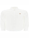 Oxford Institutional Foxhead Patch Button Down Classic Shirt White - MAISON KITSUNE - BALAAN 2