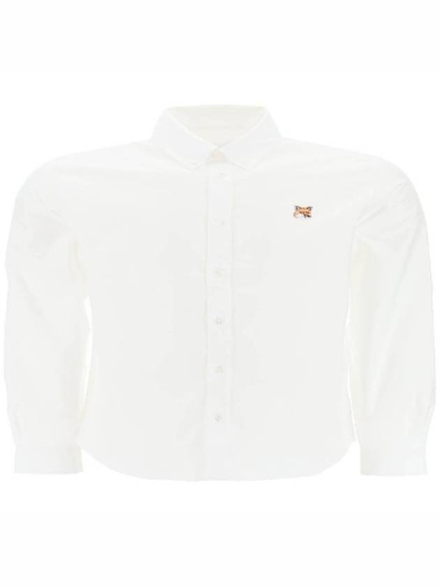 Oxford Institutional Foxhead Patch Button Down Classic Shirt White - MAISON KITSUNE - BALAAN 2