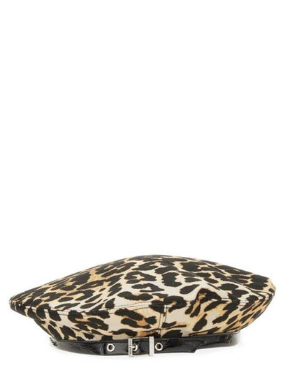 Leopard Print Beret - GANNI - BALAAN 2