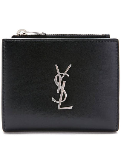 Monogram Half Wallet Black - SAINT LAURENT - BALAAN 2