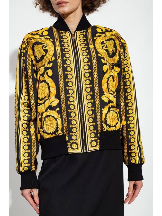 Barocco Print Silk Bomber Jacket 10061371A04236 - VERSACE - BALAAN 4