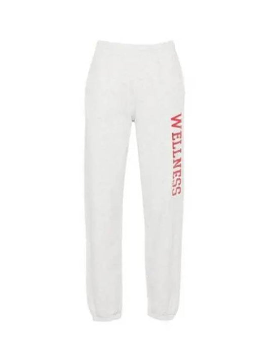 Wellness logo embroidered sweat pants heather gray SWAW2331HG 1221594 - SPORTY & RICH - BALAAN 1