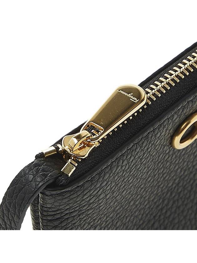 Gancini Leather Coin Key Holder Black - SALVATORE FERRAGAMO - BALAAN 8