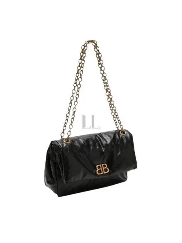 Monaco Small Chain Shoulder Bag Black - BALENCIAGA - BALAAN 2