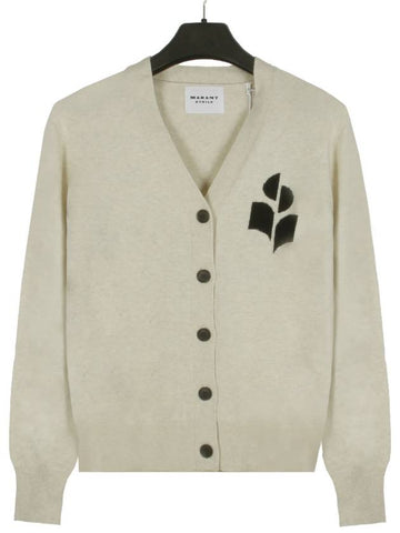 Isabel Marant KARIN Cardigan CA0008FA A1X05E 02LY LIGHT GRAY IMA248lg - ISABEL MARANT - BALAAN 1