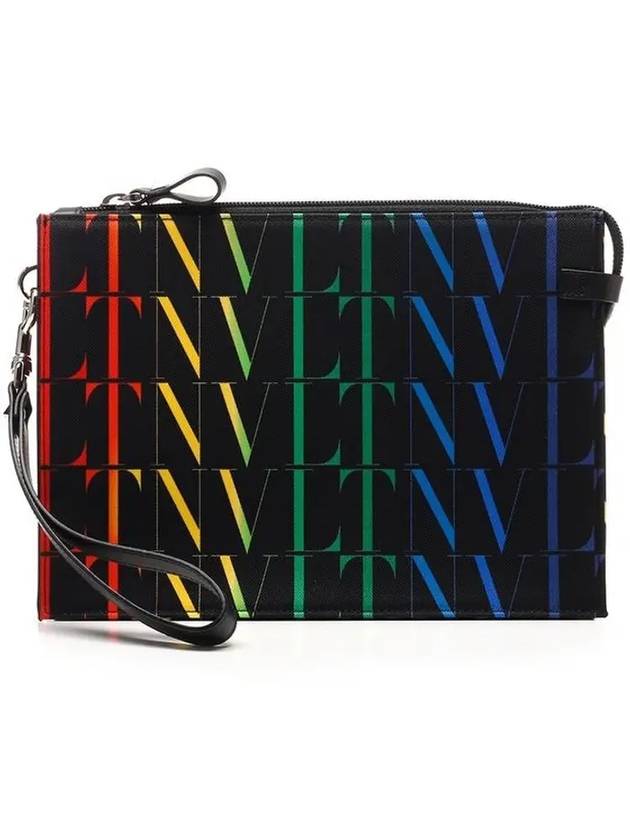 VLTN logo Times clutch bag - VALENTINO - BALAAN.