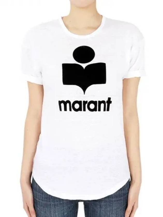 Women s Etoile Coldy Logo Short Sleeve White Black TS0004FA A1N09E 20WH 270574 1053810 - ISABEL MARANT - BALAAN 1