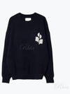 Ateley Logo Cotton Sweatshirt Midnight - ISABEL MARANT - BALAAN 2