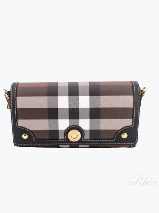 Note Leather Cross Bag Brown - BURBERRY - BALAAN 2