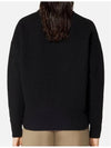 Big Heart Logo Oversized Intarsia Knit Top Black - AMI - BALAAN 5