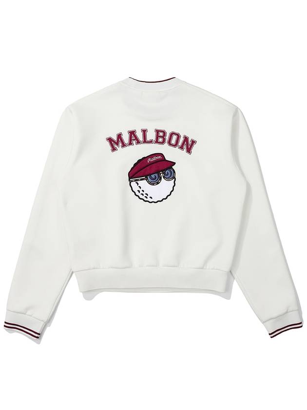 Airy Hybrid Crew Neck Top OFF WHITE WOMAN - MALBON GOLF - BALAAN 2