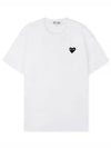 Black Heart Wappen Short Sleeve T-Shirt White - COMME DES GARCONS - BALAAN 2