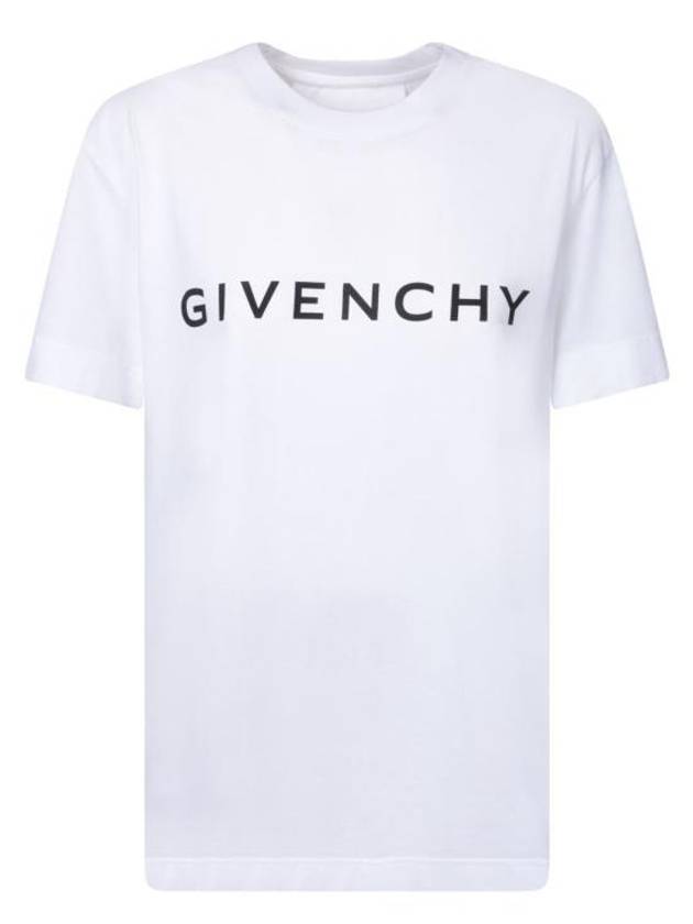 Archetype Logo Print Short Sleeve T-Shirt White - GIVENCHY - BALAAN 2