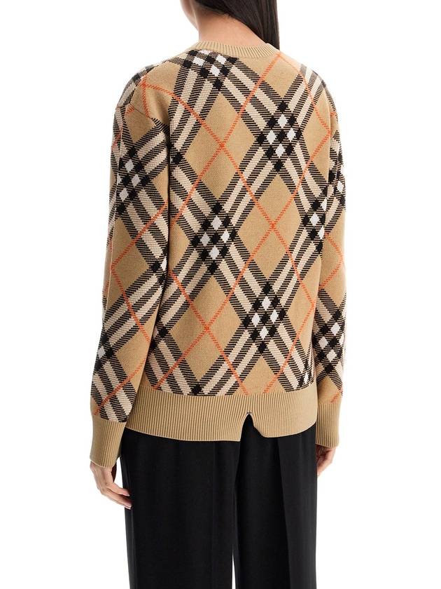 Vintage Check Intarsia Knit Top Beige - BURBERRY - BALAAN 4