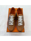 Trail Leather Low Top Sneakers Natural - HERMES - BALAAN 4