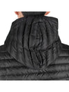 Matte Nylon 4-Bar Stripe Downfill Quilted Hoodie Padding Black - THOM BROWNE - 9