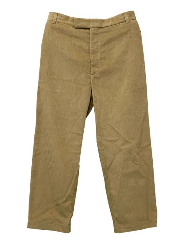 Men's Corduroy Straight Pants Beige - THOM BROWNE - BALAAN 3