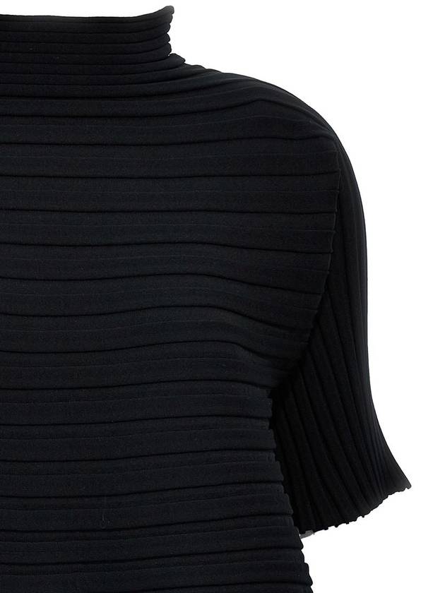 Pleated Knit Blouse Black - ISSEY MIYAKE - BALAAN 4