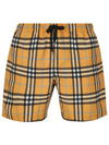 Check Drawstring Swim Shorts Orange - BURBERRY - BALAAN 2