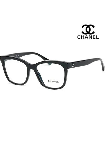 Eyewear Logo Temple Square Eyeglasses Black - CHANEL - BALAAN 2