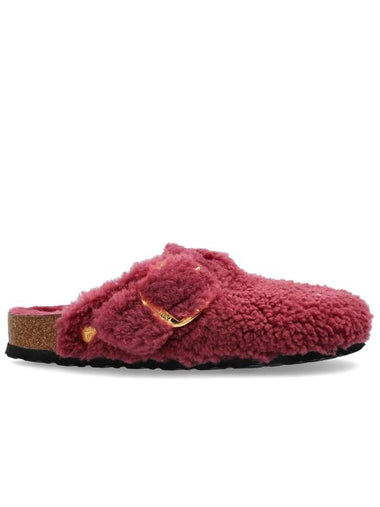 Birkenstock Slippers Boston Big Buckle Teddy Rivet Logo OS, Women's, Pink - BIRKENSTOCK - BALAAN 1