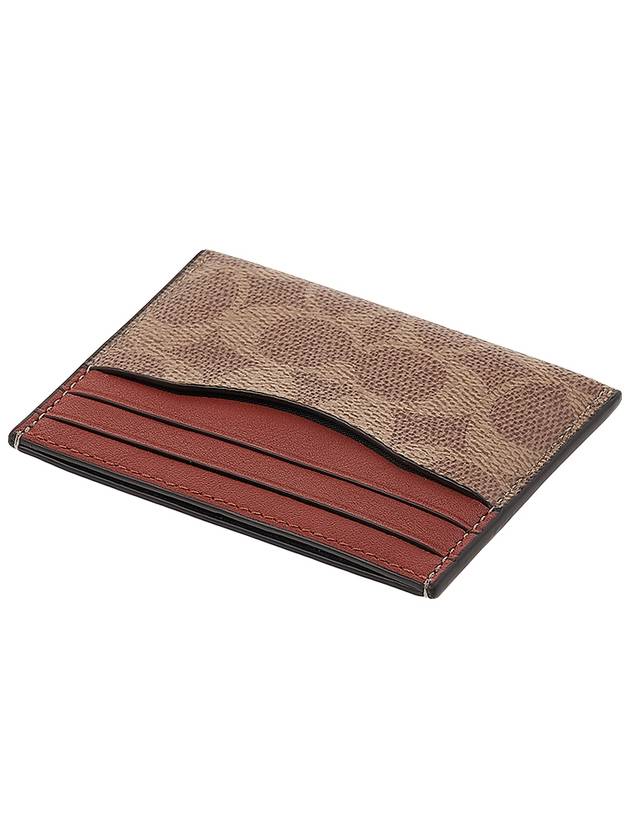 Men's Signature Card Holder 936 TAN RUST - COACH - BALAAN 4