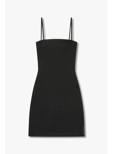 Branding Logo Bodycon Dress Black - ALEXANDER WANG - BALAAN 1