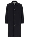 Wardrobe W Sports Wool Trench Coat Navy - JIL SANDER - BALAAN 2