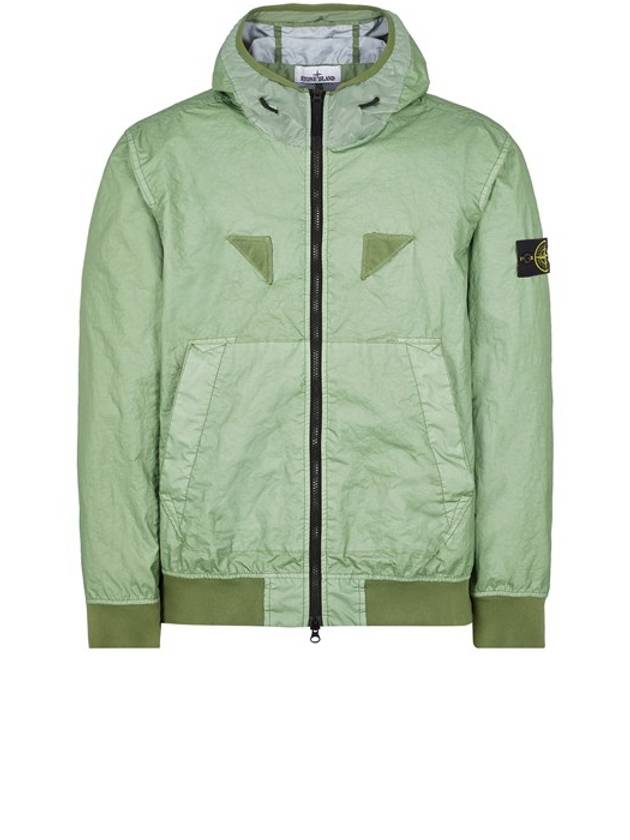 Wappen Patch Nylon Hooded  Jacket Green - STONE ISLAND - BALAAN 2