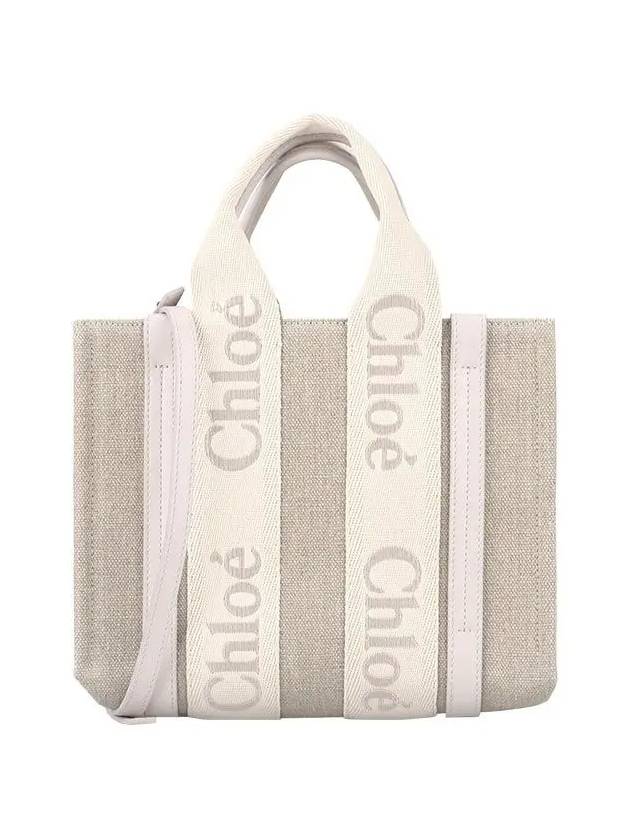 Woody Logo Small Tote Bag Wild Grey - CHLOE - BALAAN 3